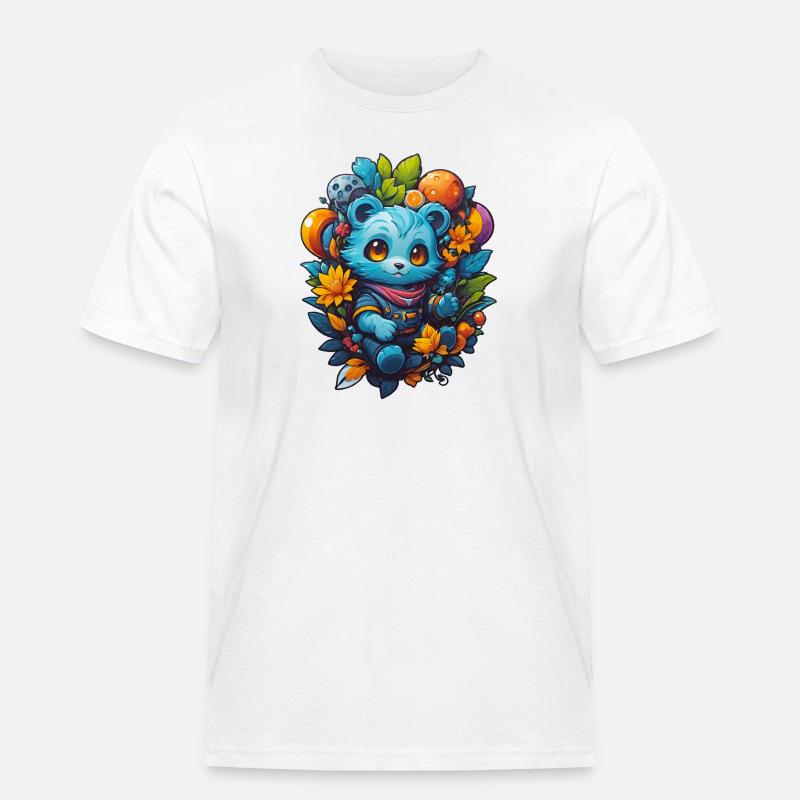 Sommerbärchen - Männer Workwear T-Shirt - Weiß