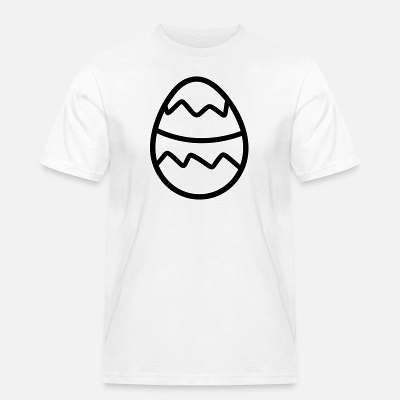 Ei - Männer Workwear T-Shirt - Weiß