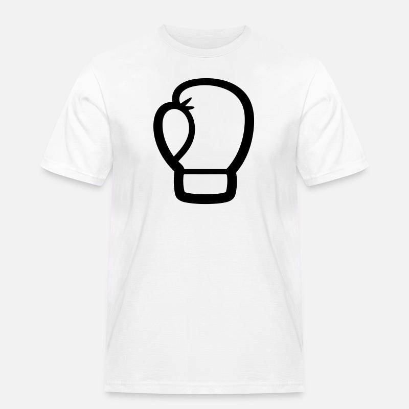 Boxhandschuh - Männer Workwear T-Shirt - Weiß