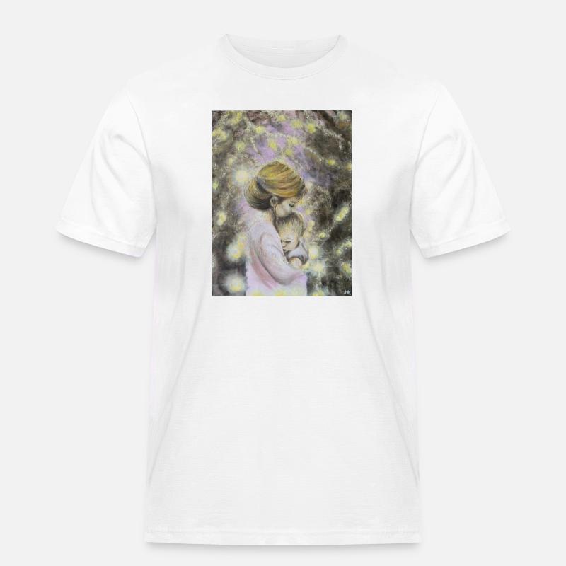 Ätherische Nacht Mutter und Kind - Männer Workwear T-Shirt - Weiß