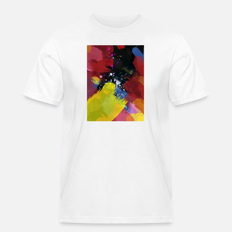 Farbexplosion Abstrakte Farbflächen - Männer Workwear T-Shirt - Weiß