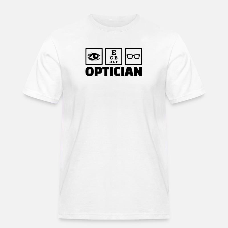 Optiker - Männer Workwear T-Shirt - Weiß