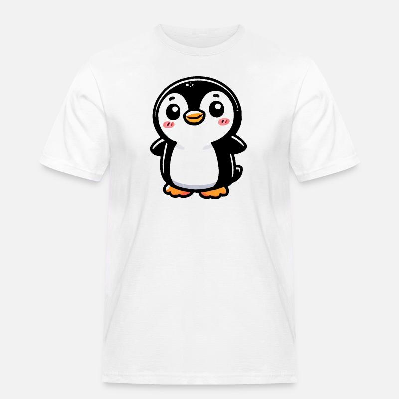 pinguin comic - Männer Workwear T-Shirt - Weiß