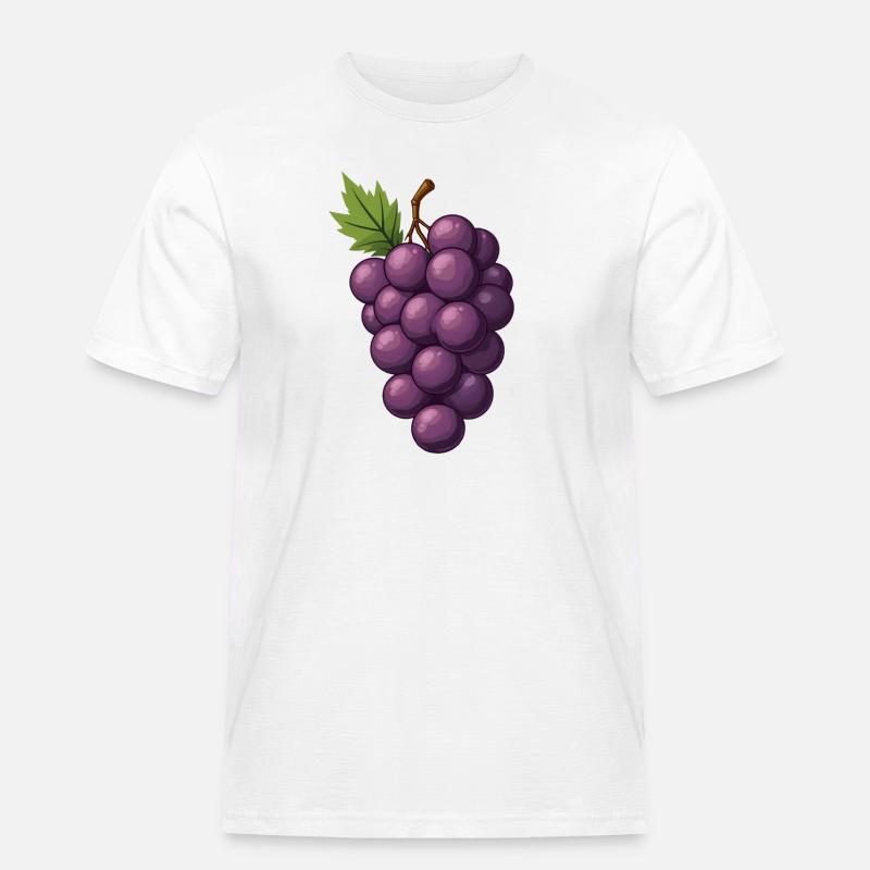 Trauben - Männer Workwear T-Shirt - Weiß