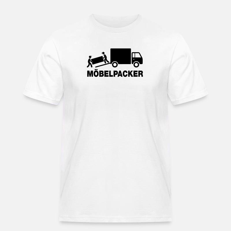 Möbelpacker_v1 - Männer Workwear T-Shirt - Weiß