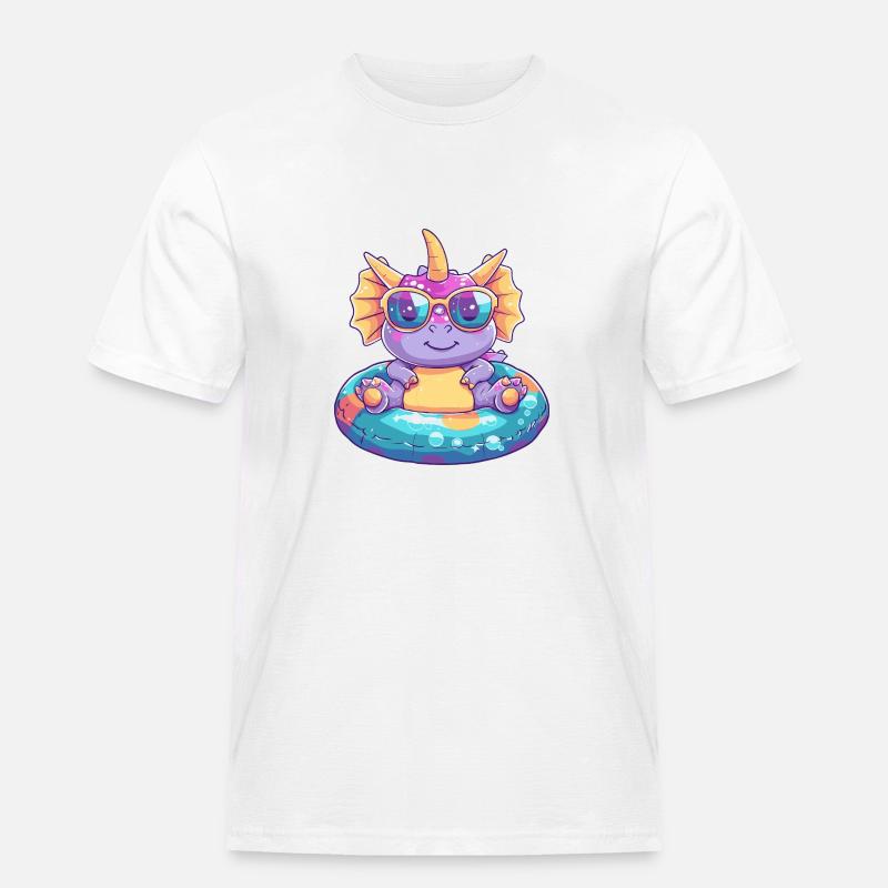 Dinosaurier triceratops Comic Cool - Männer Workwear T-Shirt - Weiß