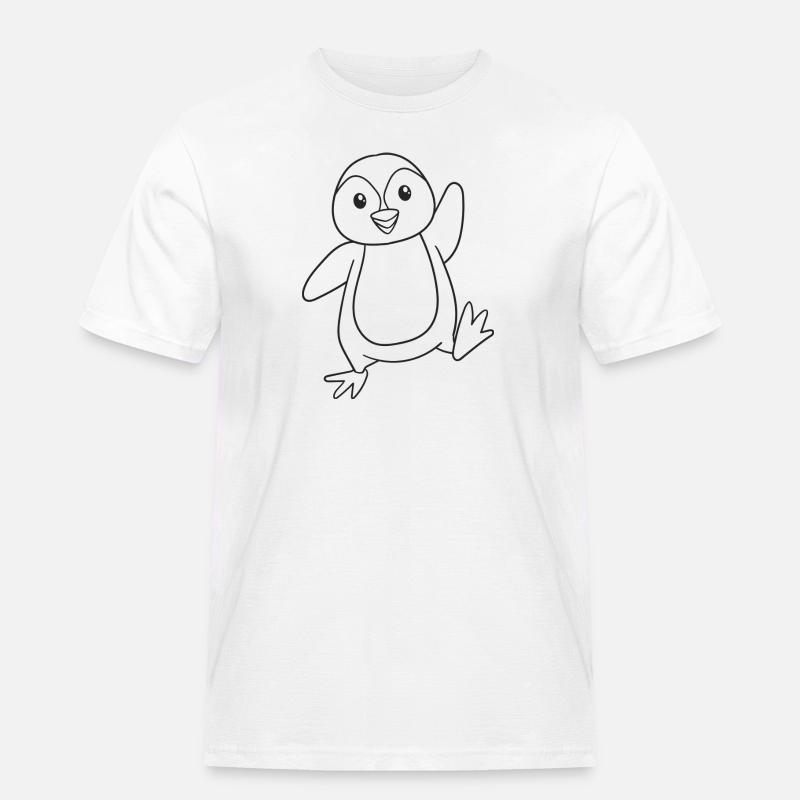 Pinguin, Vogel, Geschenk, Geschenkidee - Männer Workwear T-Shirt - Weiß