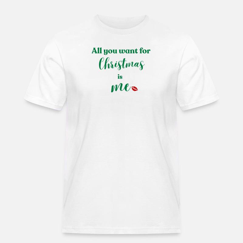 Weihnachten bin ich dein Wunsch - Männer Workwear T-Shirt - Weiß