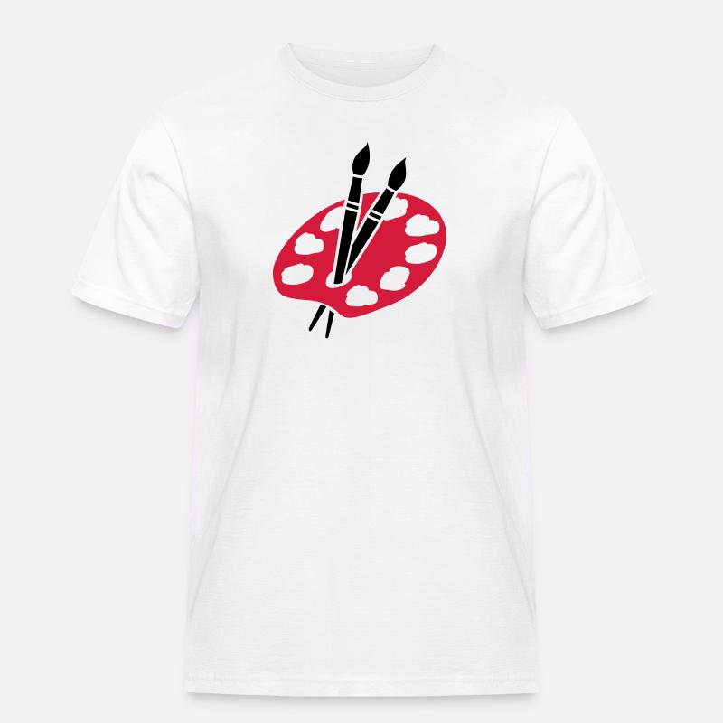 Maler - Männer Workwear T-Shirt - Weiß