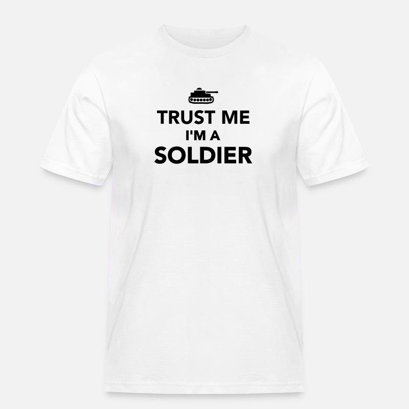Soldat - Männer Workwear T-Shirt - Weiß