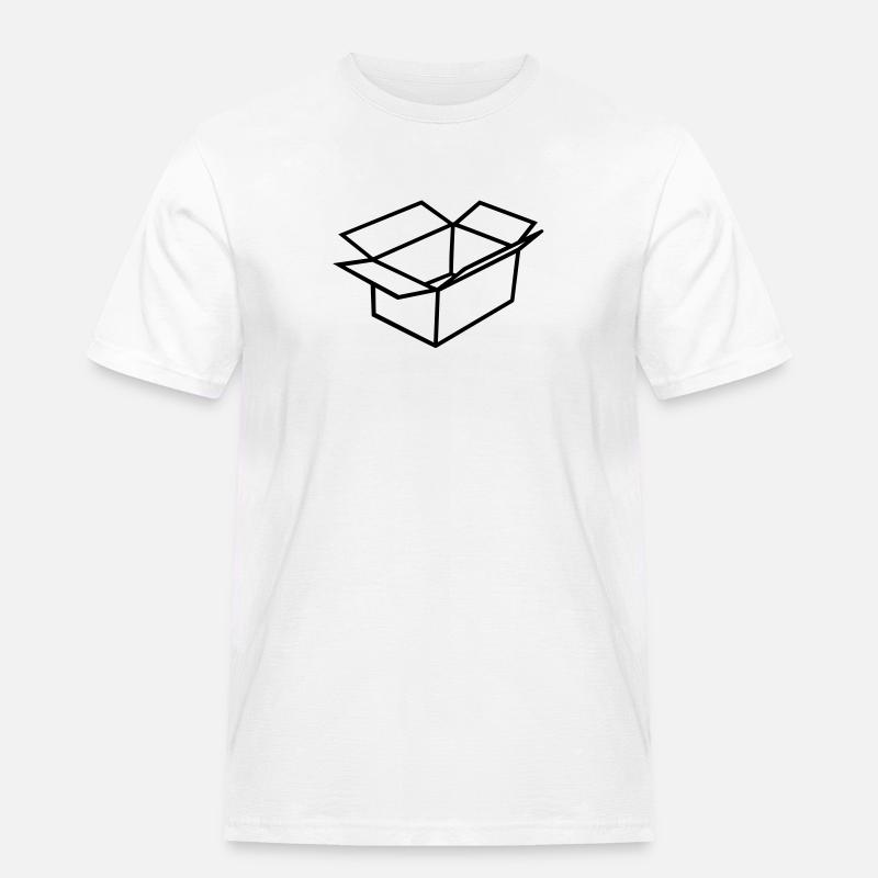 Karton - Männer Workwear T-Shirt - Weiß
