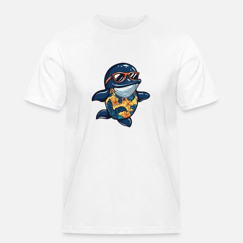 Wal Comic Urlaub - Männer Workwear T-Shirt - Weiß