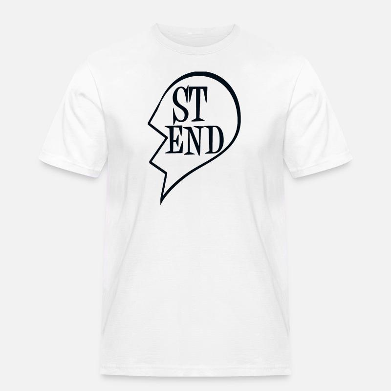 Freundschaft - Männer Workwear T-Shirt - Weiß