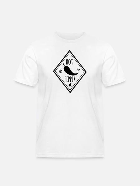 Hot as pepper - Männer Workwear T-Shirt - Weiß