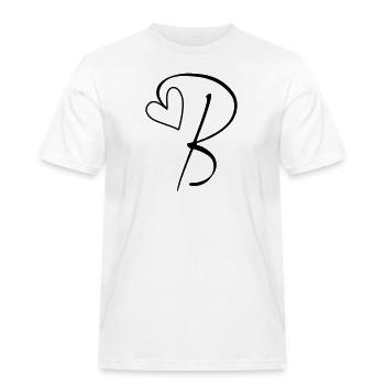 Buchstabe B Buchstabe-B Kalligrafie - Männer Workwear T-Shirt - Weiß - Vorne - AI Model Male 185 dark (185cm)