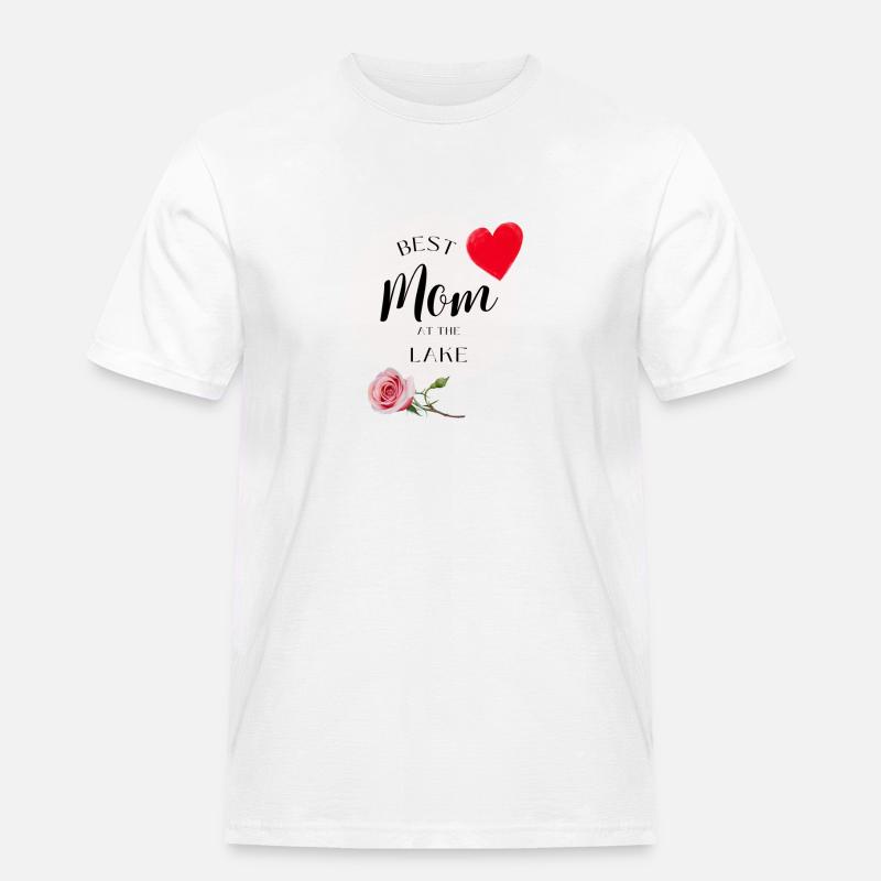Beste Mutter am See - Männer Workwear T-Shirt - Weiß