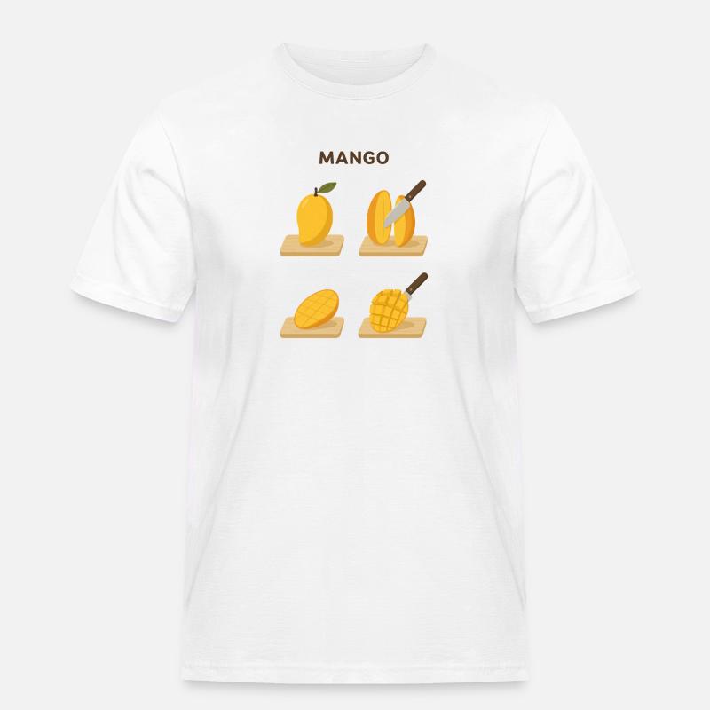 Mango Frucht lecker Geschenk - Männer Workwear T-Shirt - Weiß