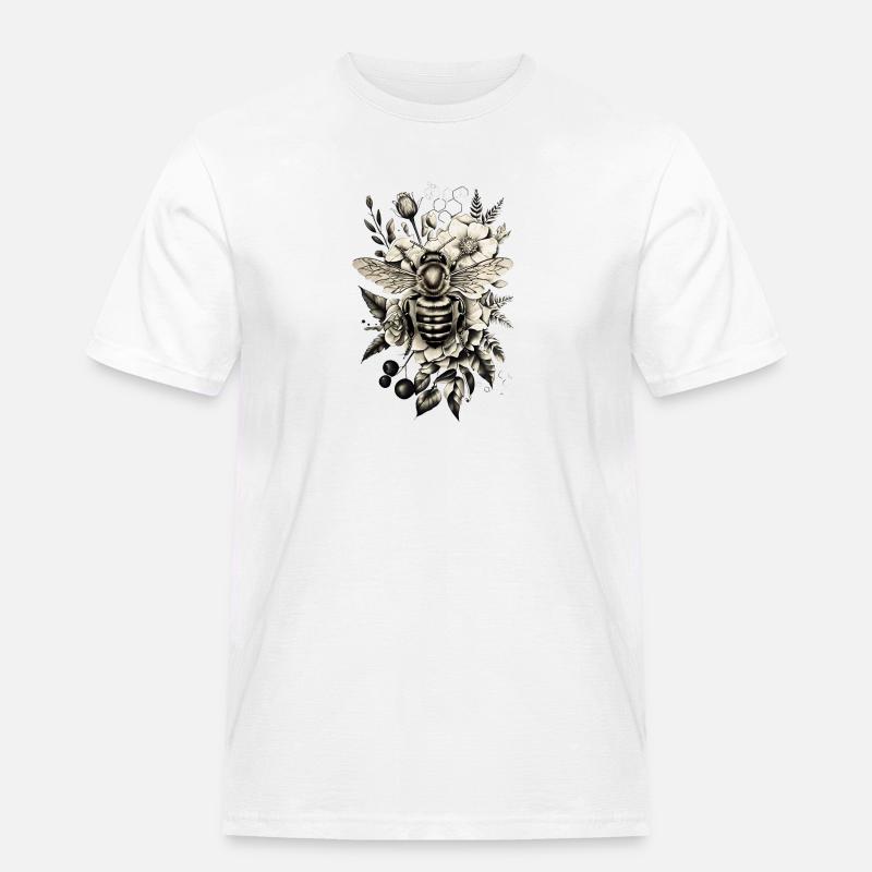 Biene Honig Imker Geschenk - Männer Workwear T-Shirt - Weiß