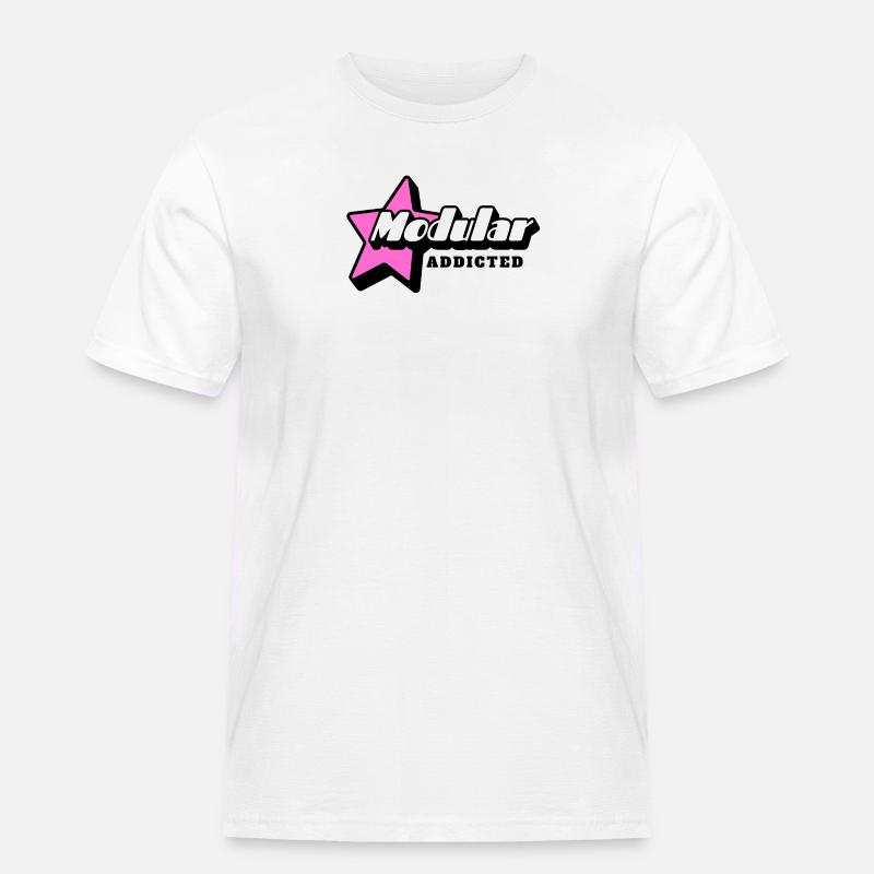 Modular Addicted Synthesizer  - Männer Workwear T-Shirt - Weiß