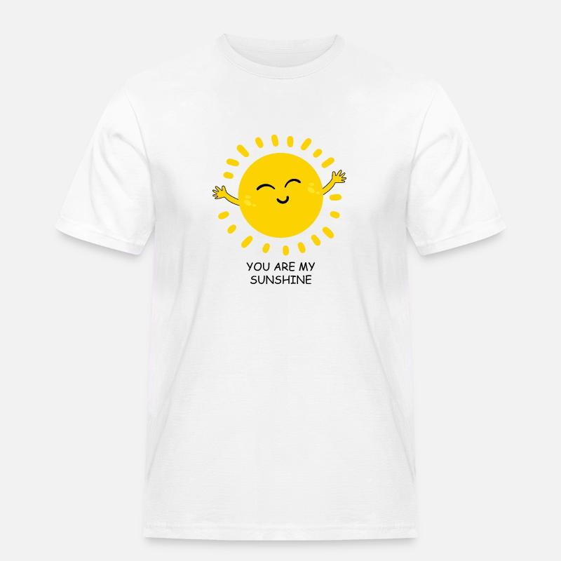 Glückliche sonne - Männer Workwear T-Shirt - Weiß