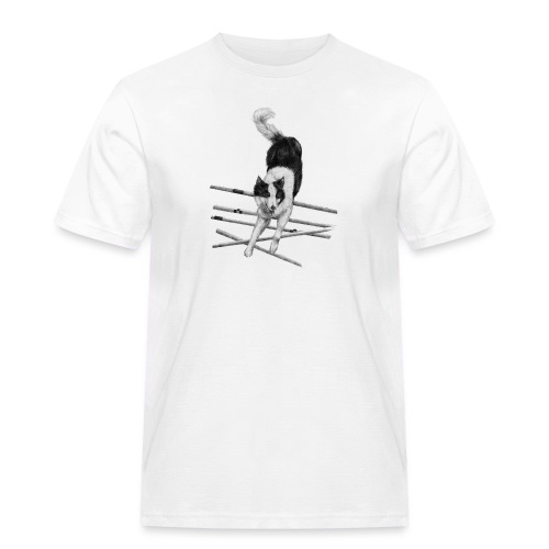 agility border collie - Herre Workwear T-Shirt