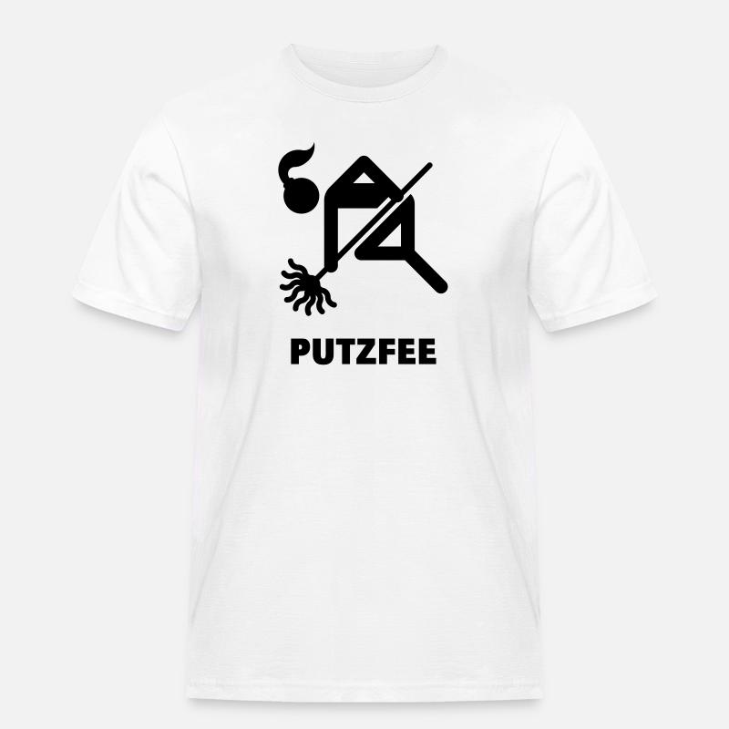 Putzfee / Putzfrau - Männer Workwear T-Shirt - Weiß