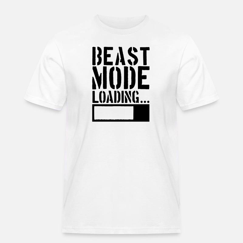 Caution Beast Mode Loading - Men's Workwear T-Shirt - white