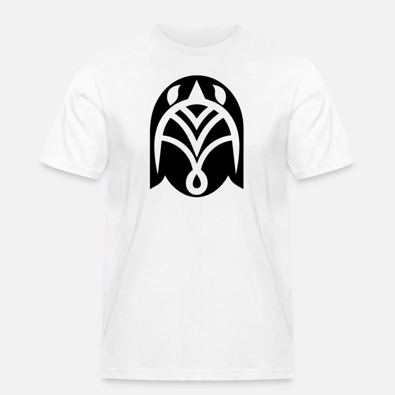 Wikingerhelm Krieger - Männer Workwear T-Shirt - Weiß