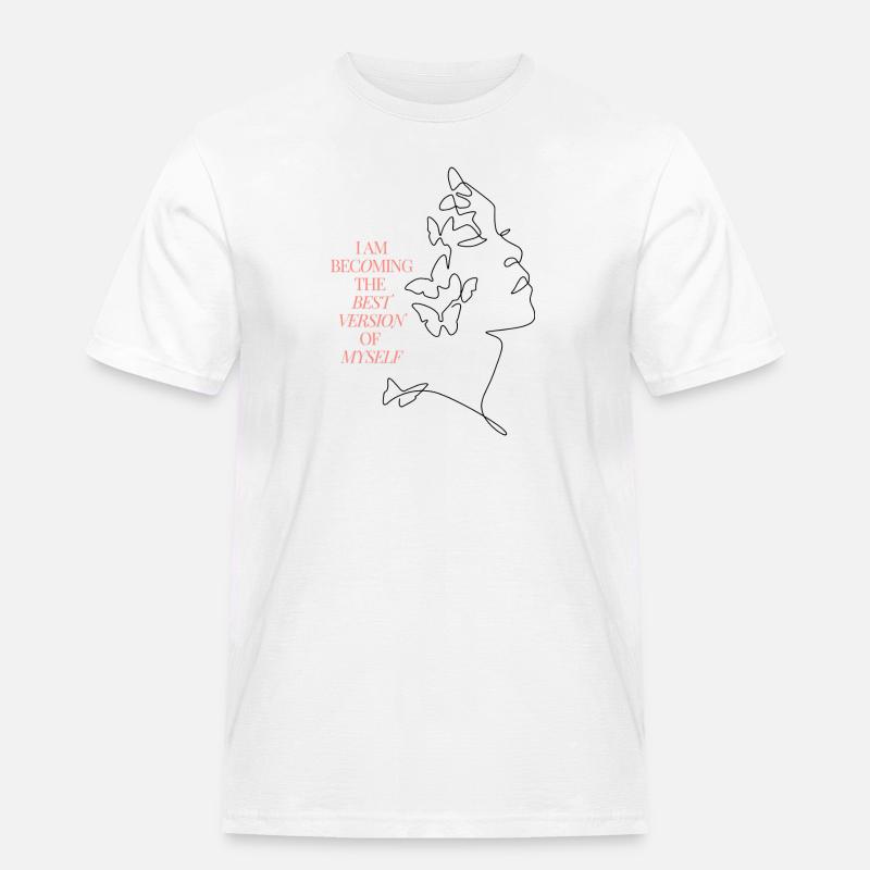 Beste Version von mir selbst - Männer Workwear T-Shirt - Weiß