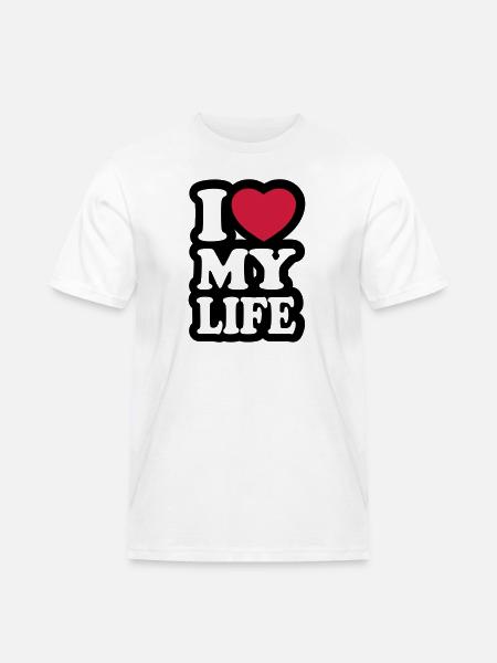 I love my life - Men's Workwear T-Shirt - white
