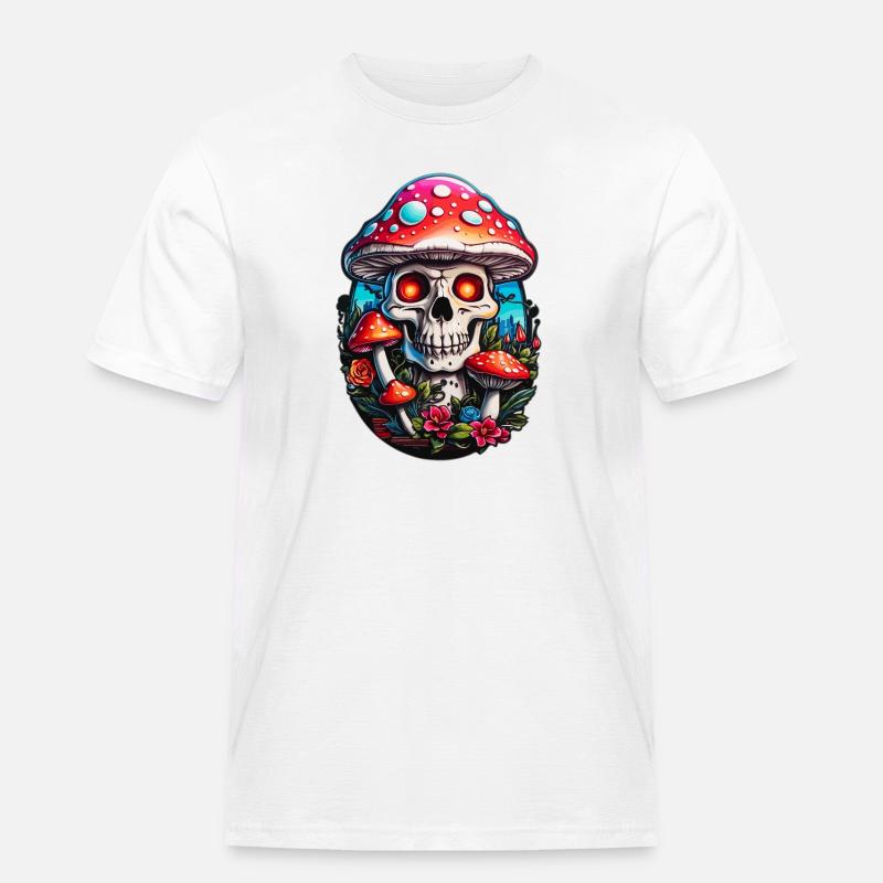 Skull Toadstool - Men's Workwear T-Shirt - white