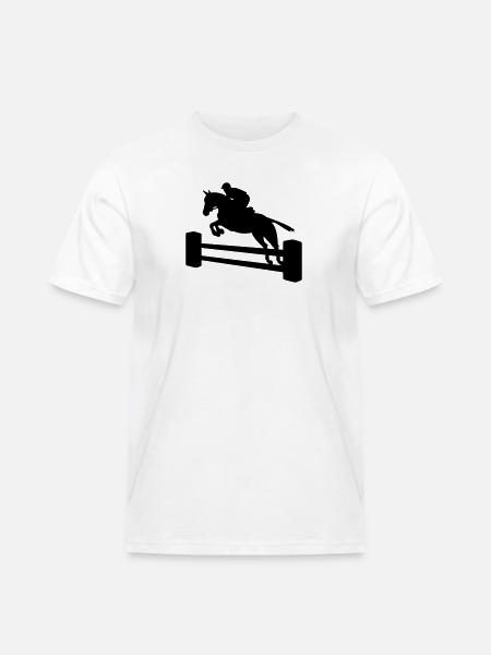 Springreiter einfarbig - Männer Workwear T-Shirt - Weiß