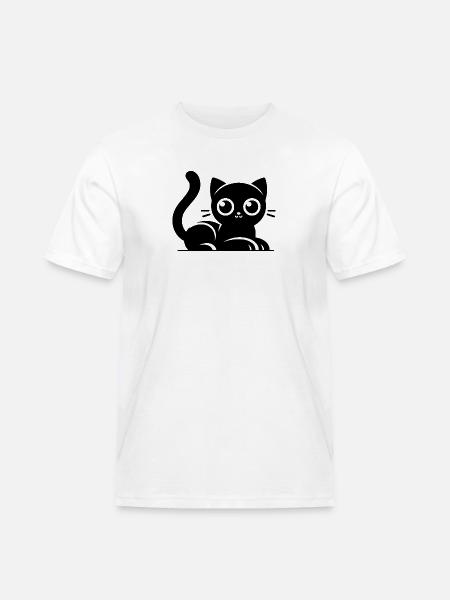 store katte, sjove katte Tegning - Herre Workwear T-Shirt - hvid