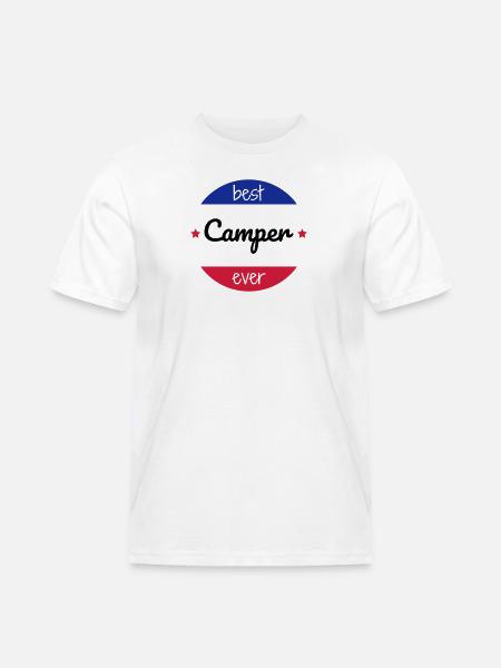 Camping / Camper / Campeur / Camp / Scout - Men's Workwear T-Shirt - white