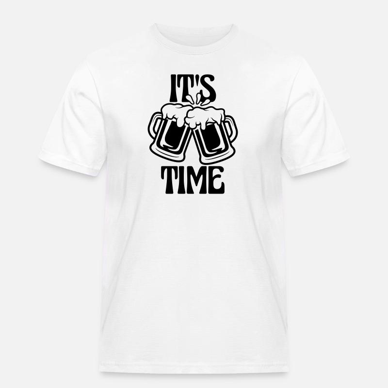 It s Bier - Männer Workwear T-Shirt - Weiß