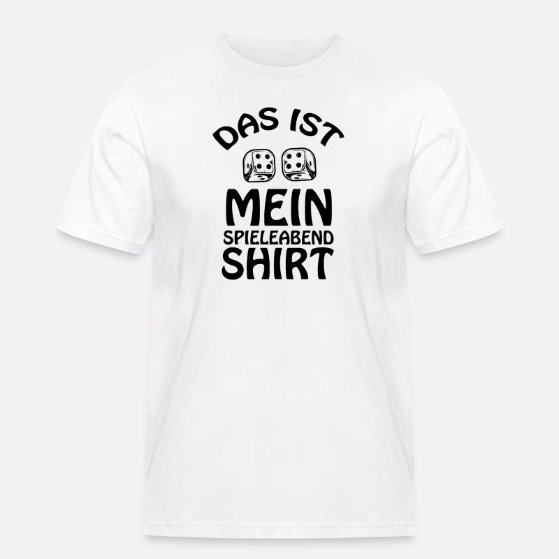 boardgame chess backgammon game night - Männer Workwear T-Shirt - Weiß