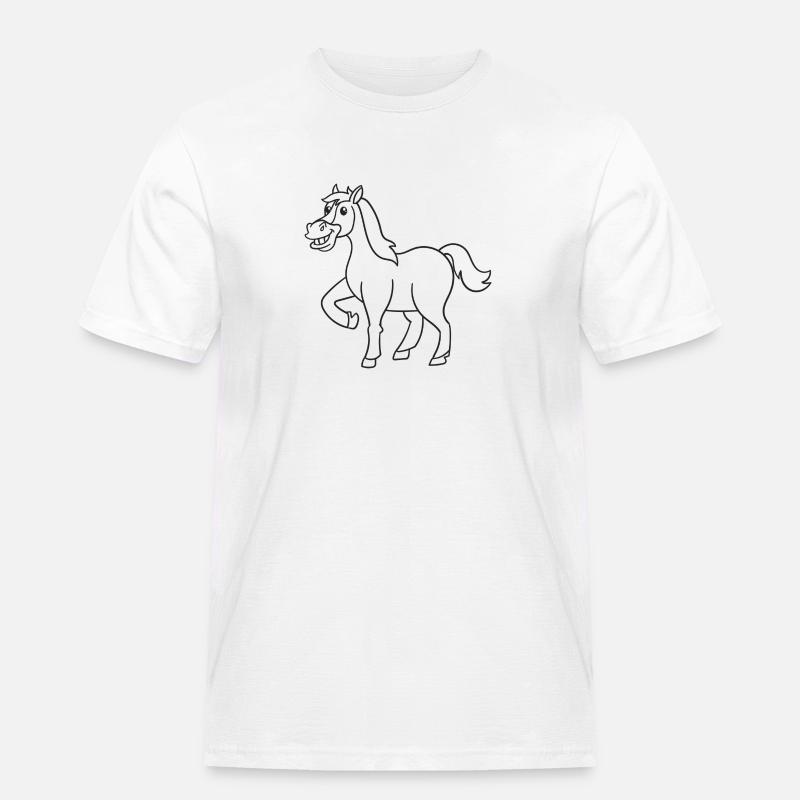 Pferd, Pferde, Geschenk, Geschenkidee - Männer Workwear T-Shirt - Weiß
