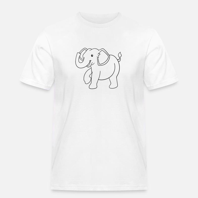 Elefant, Elefanten, Geschenk, Geschenkidee - Männer Workwear T-Shirt - Weiß