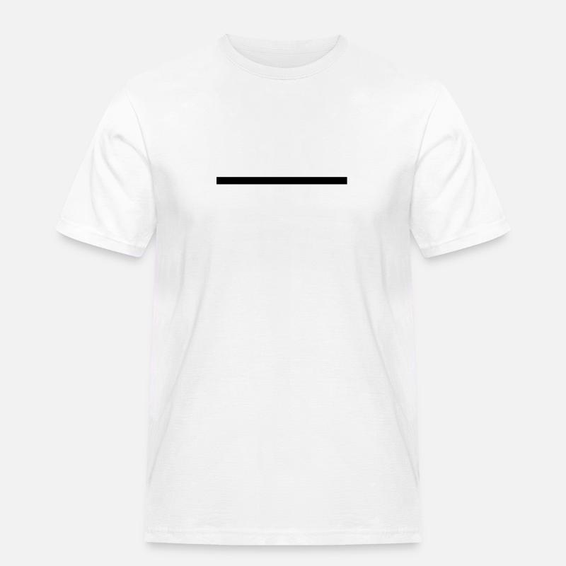 Strich dick - Männer Workwear T-Shirt - Weiß