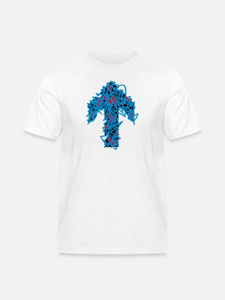 pfeil-nach-oben - Männer Workwear T-Shirt - Weiß