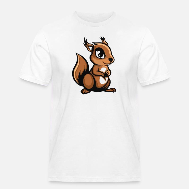 eichhörnchen - Männer Workwear T-Shirt - Weiß