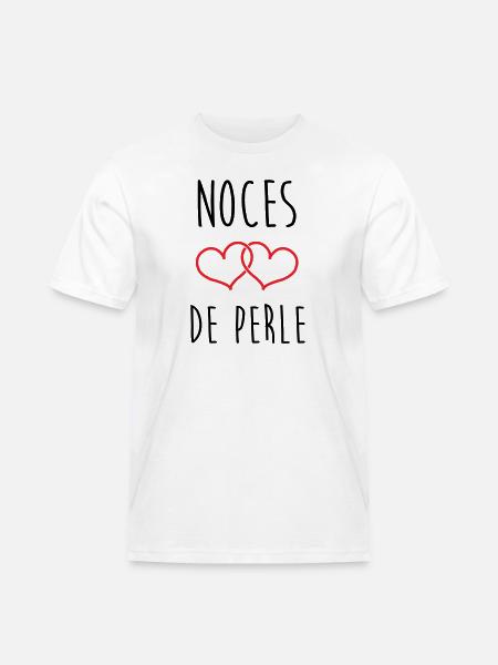 Pearl Wedding 30 Years - Men's Workwear T-Shirt - white