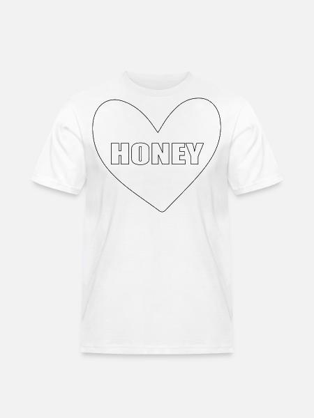 Honey Heart - T-shirt Workwear homme - blanc