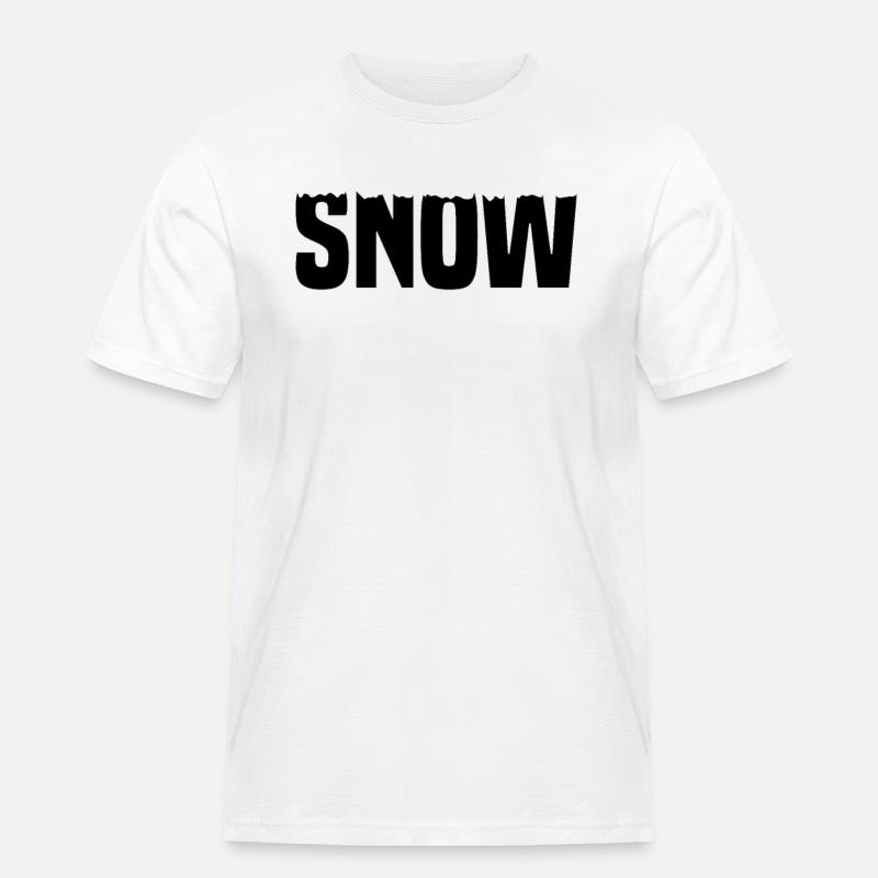 Snow Schnee - Männer Workwear T-Shirt - Weiß