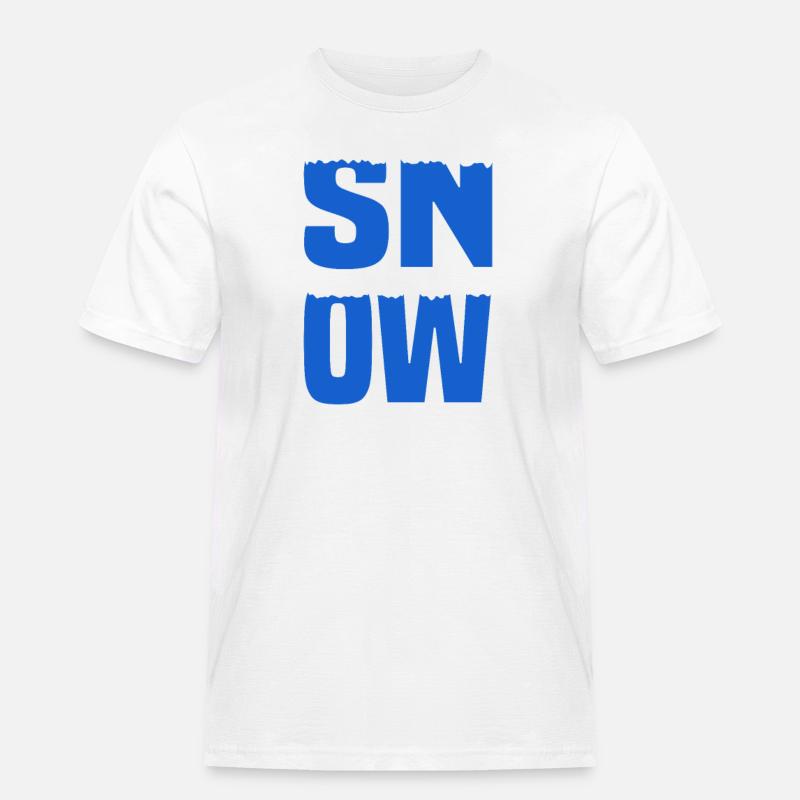 Snow Schnee - Männer Workwear T-Shirt - Weiß