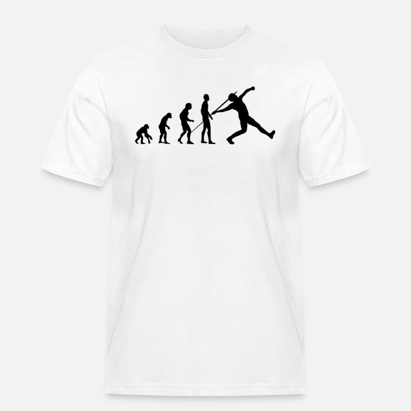 Javelin Throw Evolution - Men's Workwear T-Shirt - white