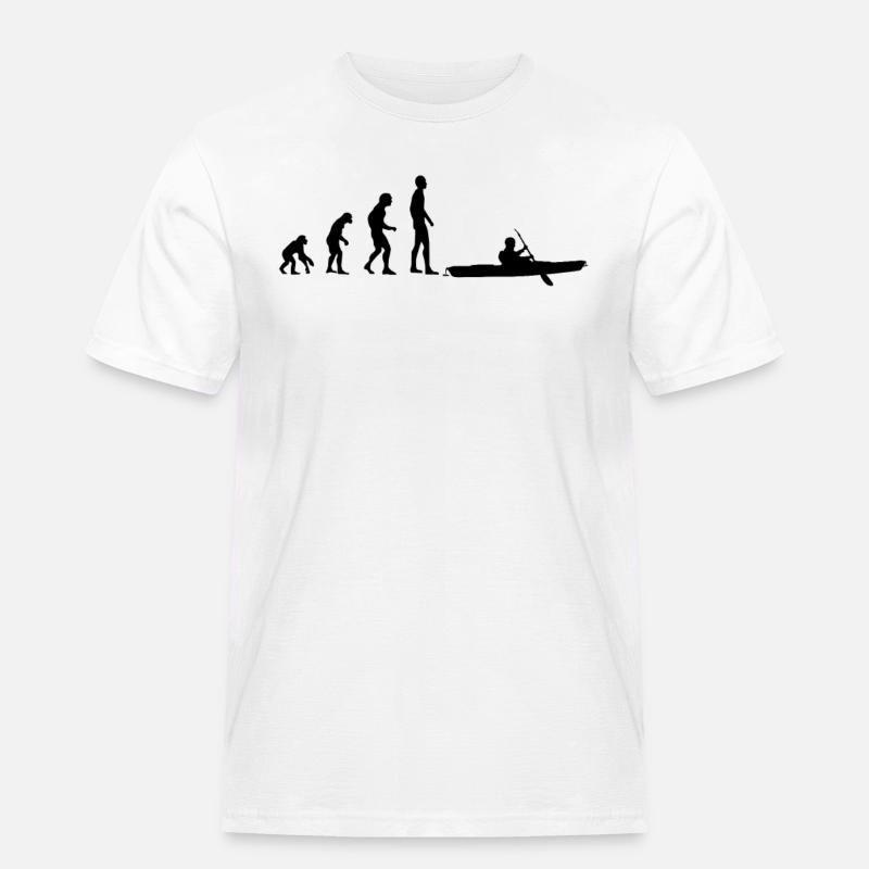 Kajak Evolution Paddeln Kanu - Männer Workwear T-Shirt - Weiß