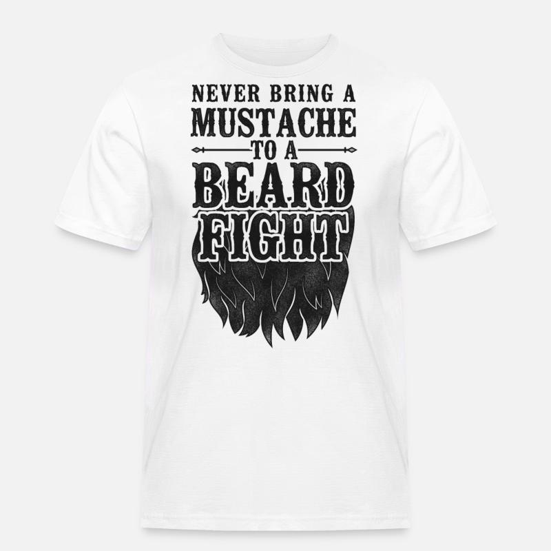 Beard Lover Bearded Man Never - Männer Workwear T-Shirt - Weiß