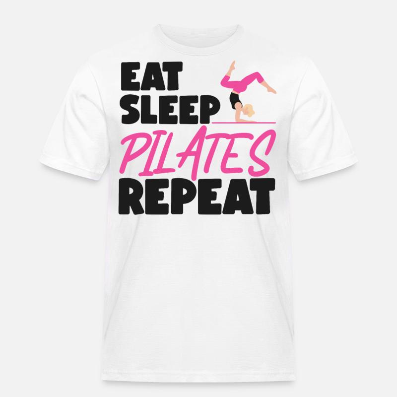 Pilates Instructor Teacher Eat - Männer Workwear T-Shirt - Weiß