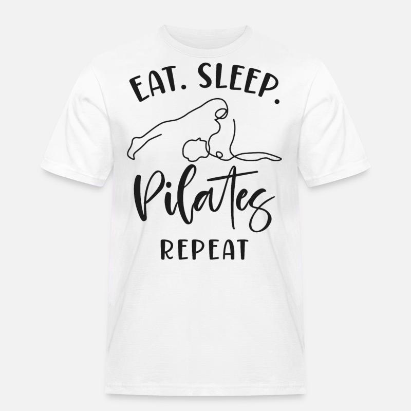 Pilates Instructor Teacher Eat - Männer Workwear T-Shirt - Weiß